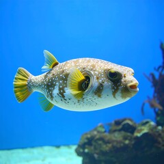 Pufferfish in aquarium