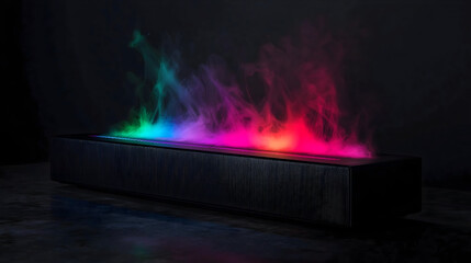 *   Needs to be >=6 words and <=180 characters.     *   Should be a detailed description, not a keyword list.     *   Draft: "A modern rectangular device emi...