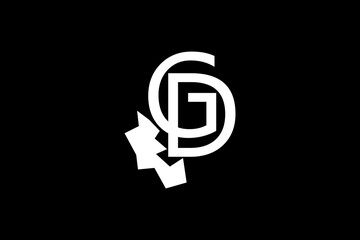 light bulb on black.. dg logo design