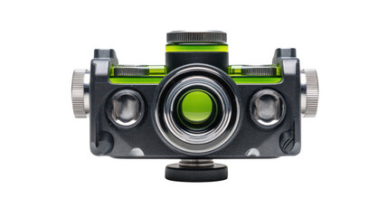 Intriguing green dots, a minimalist composition of color and form on clean white background