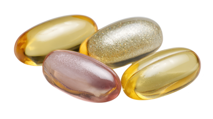 Colorful pills on a dark background, detailed closeup view for healthcare and medical purposes