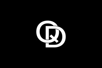 dollar sign on black background. dq logo 