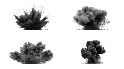 Fototapeta premium Realistic smoke effect isolated on transparent background for design