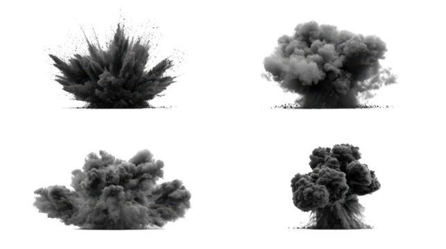 Realistic smoke effect isolated on transparent background for design