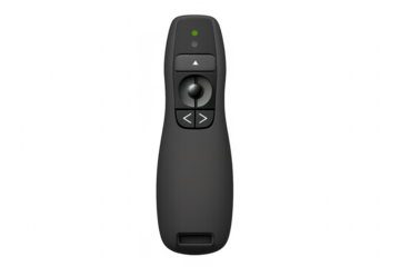 Wireless presenter with laser pointer on transparent background