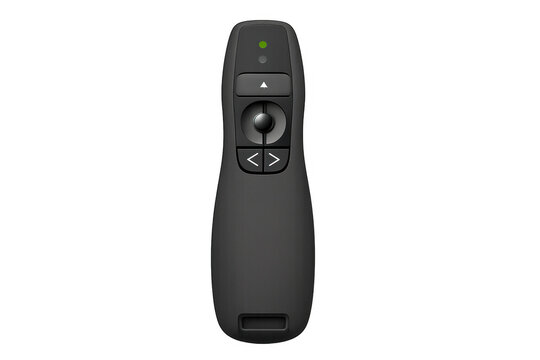 Wireless presenter with laser pointer on transparent background