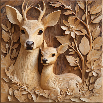 3d Deer Laser Engrave File, 3d illusion, lightburn, laser file png