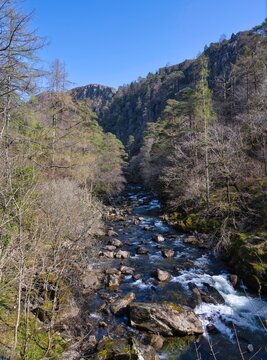 Aberglaslyn Pass in Snowdonia National Park, Gwynedd, North Wales, UK