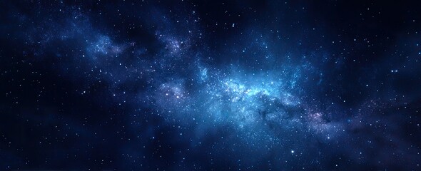 Naklejka premium Deep space nebula with scattered stars