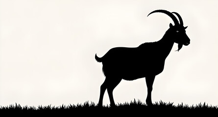goat on meadow silhouette, goat silhouette, farm animal silhouette, goat vector, grazing goat silhouette, meadow animal silhouette, pasture goat silhouette, goat on grass, farm silhouette, goat illust