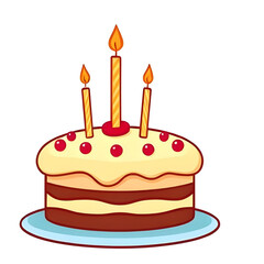 birthday cake with candles