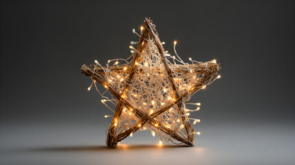 Illuminated Wicker Star
