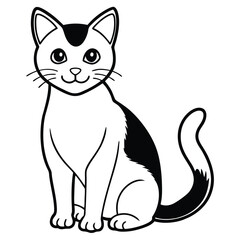 Obraz premium Cute Cat Illustration – National Cat Day Celebration