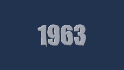 liquid text 1963 animation colorful background. glowing number text background 4k video animation. 1963 animation liquid text transparent background - Powered by Adobe