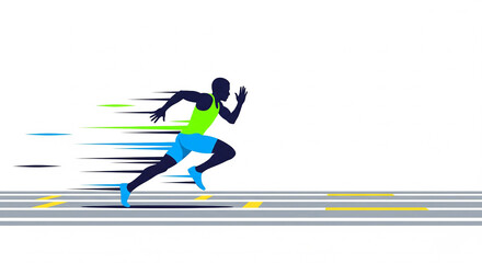 runners vector illustration