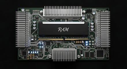 High performance RAM module showcasing advanced technology for modern computing applications