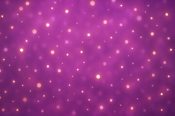 Fototapeta premium Soft focus purple background with scattered glowing golden bokeh lights glitter sparkle