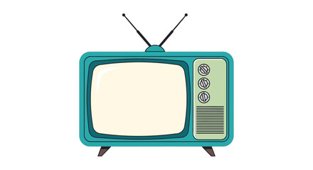 Retro television vintage tv antique television illustration