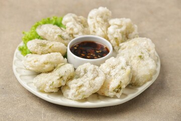 Cireng is a snack originating from Sundanese land which is made by frying a mixture of dough made from tapioca flour.