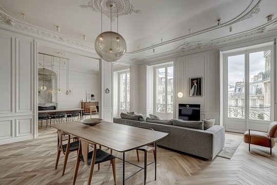 Parisian apartment modern chic interior design