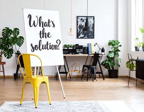 Modern workspace with a solution-oriented display