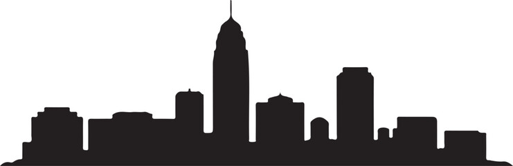 Des Moines skyline horizontal banner cityscape vector black on white