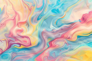 Obraz premium Pastel swirl abstract fluid art background