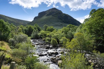 Fototapeta premium Bleak How from Galleny Force, Borrowdale, Cumbria