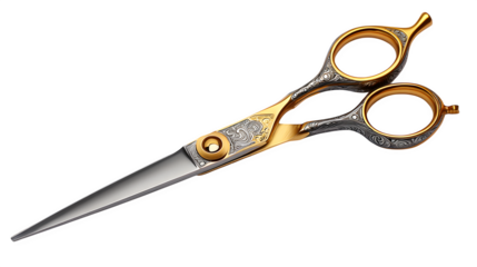 Professional Hairdressing Scissors, isolated on transparent background
