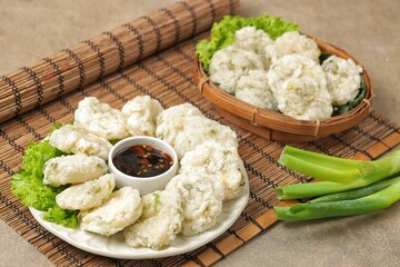 Cireng is a snack originating from Sundanese land which is made by frying a mixture of dough made from tapioca flour.