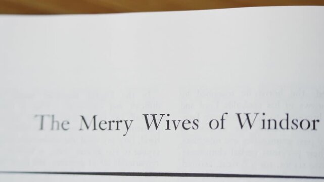Title page for Shakespeare's play The Merry wives of windsor