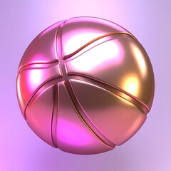 Shiny pink basketball