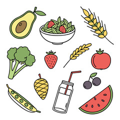 Fresh Fruits, Vegetables, and Grains for a Healthy Lifestyle