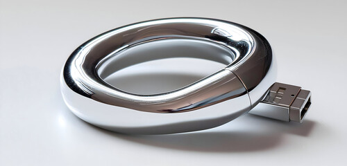 silver rings on a black background