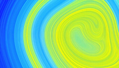 Abstract Gradient of Blue and Yellow Topographic Rings Creating a Soft Terrain Effect