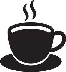 Steaming coffee cup icon perfect for cafe menus and website designs ideal for a morning routine concept or beverage related advertisement