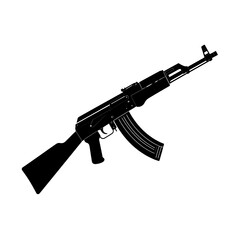 Silhouette of an assault rifle