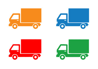Colorful Delivery Trucks in Various Styles Representing Transportation and Logistics in a Fun Way