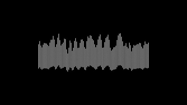 Digital Equalizer Bars on Black Background