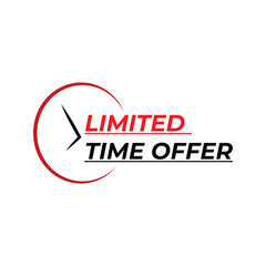 Limited Time Offer Text isolated on white background