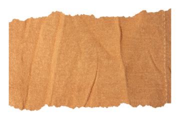 Rippled Brown Fabric with Torn Edges. The Rugged Texture Offers a Strong Visual Aesthetic, Suitable for Posters and Creative Projects