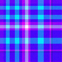 Vibrant Blue and Teal Plaid Pattern Seamless Background