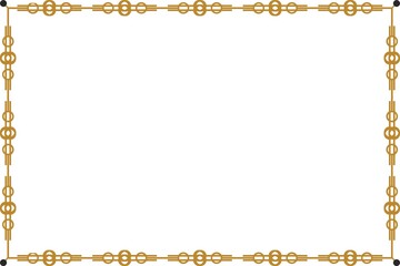 Simple Unique Frame with White Background Golden Color Frame, Border Frame, Photo Frame, Wedding Frame, Unique Style, Unique Frame