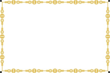 Simple Unique Frame with White Background Golden Color Frame, Border Frame, Photo Frame, Wedding Frame, Unique Style, Unique Frame