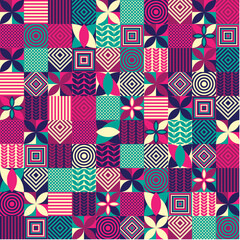vector seamless pattern with hearts