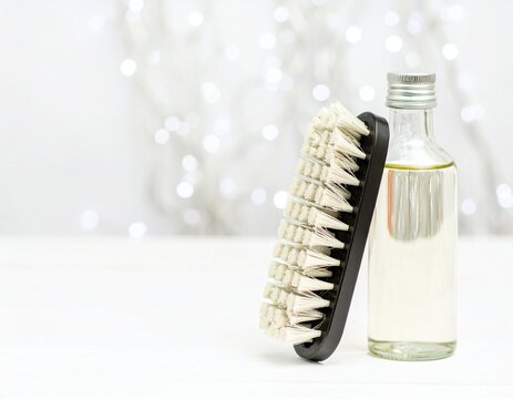  bcleaning brush and ottle of perfume