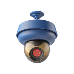 Fototapeta premium Modern Security Camera Rendered Against Black Background