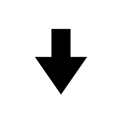 Simple black arrow pointing down