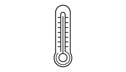 Simple black line drawing of a thermometer