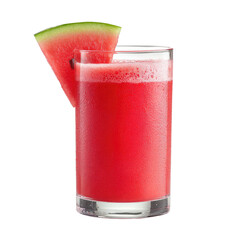 Red watermelon smoothie in glass
